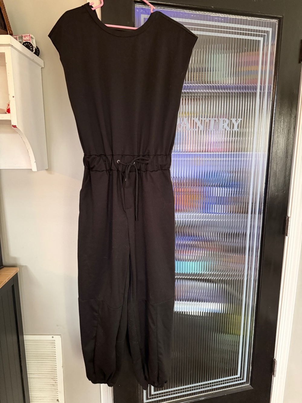 Women’s Black Drawstring Jumpsuit